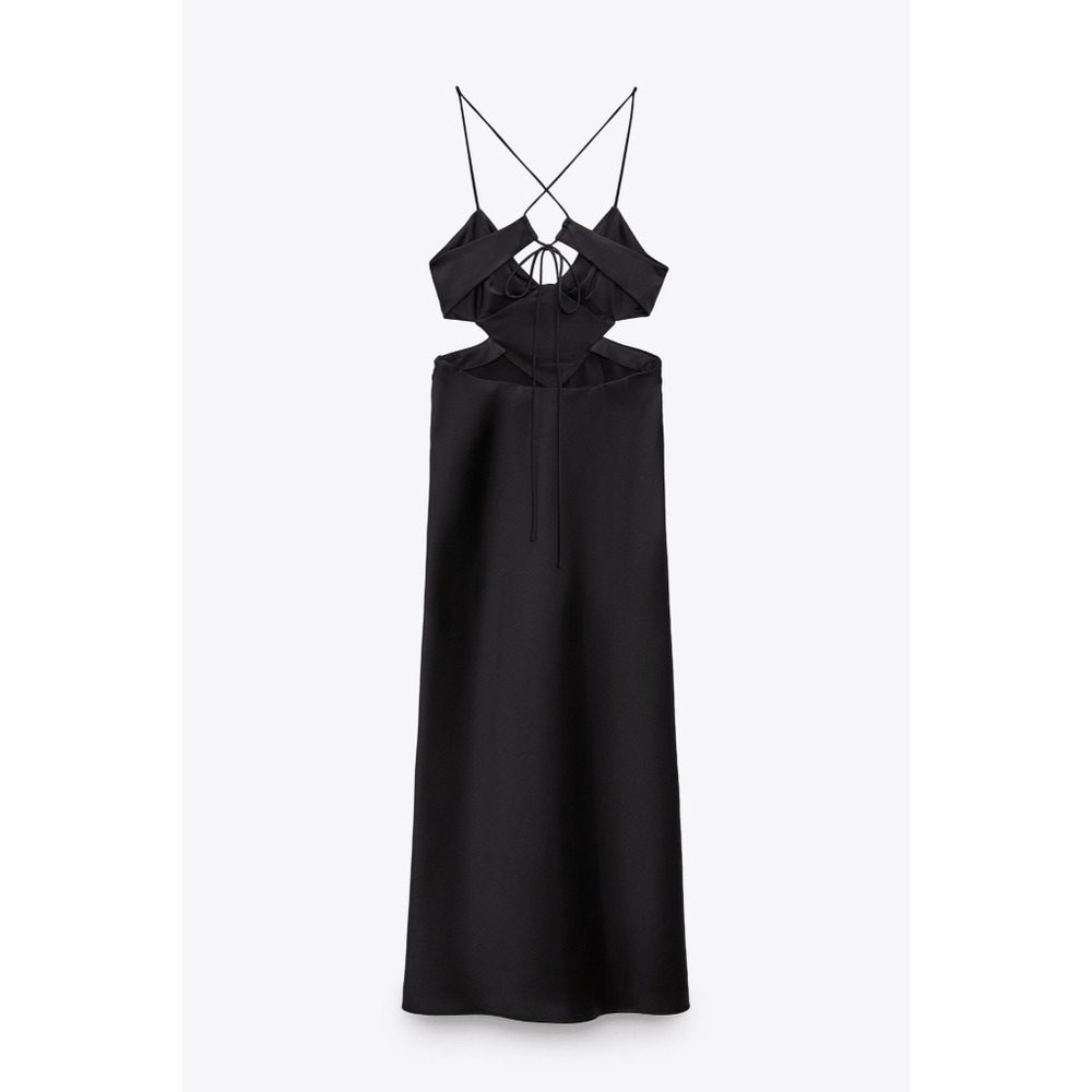 Zara black maxi dress with cut outs - Picture 13 of 15